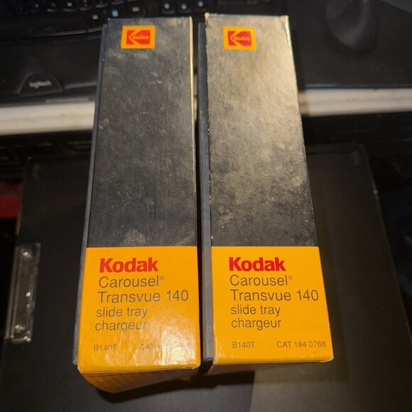 KODAK CAROUSEL TRANSVUE 140 Rotary Slide Tray 184-0768 Two Trays In Boxes - Picture 1 of 15